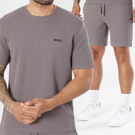 BS - Ensemble Tee Shirt Et Short Jogging Waffle